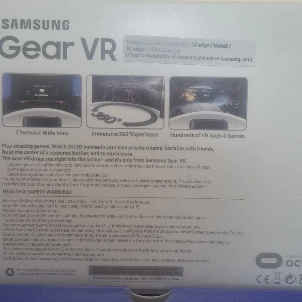 Samsung Gear VR Compatible With Galaxy S7